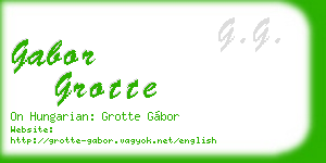 gabor grotte business card