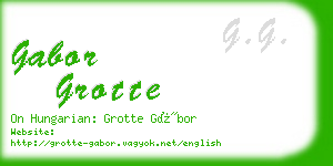 gabor grotte business card